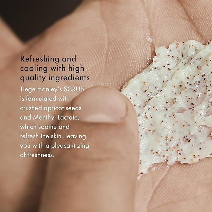 Tiege Hanley Face Wash & Exfoliating Scrub Bundle for Men, Gentle Fragrance-Free Cleanser & Cooling Face Exfoliant, Deep Cleansing & Hydrating, Gentle on Sensitive Skin, Men’s Skin Care, 2 Piece Set