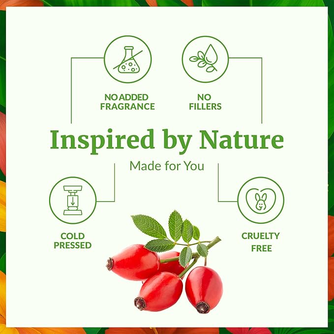 SVA Rosehip Seed Oil - 4 Fl Oz – 100% Natural & Cold Pressed - for Face, Skin Care, Hair Care, Scalp Massage & Body Massage – Carrier Oil with Dropper