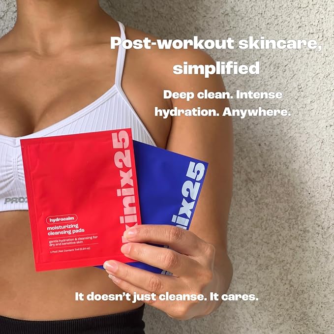 Hydracalm & Aquafresh Facial Cleansing Pads – 20 Individually Wrapped Face Wipes for Travel, Gym & On-the-Go Skincare | Hydrating + Oil-Control Cotton Pads for All Skin Types