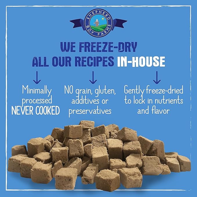 Freeze Dried Raw Dog Food, Chicken Recipe, All Natural, No Synthetics, Made in USA with Goat's Milk & Organic Produce, High Protein, Complete Meal (48oz)