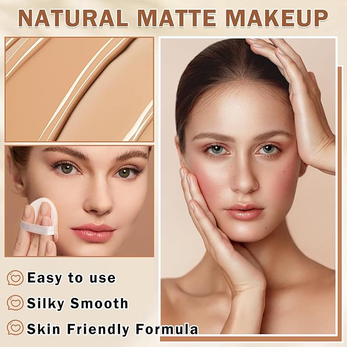 Airbrush Foundation Makeup Spray Full Coverage Foundation for Mature Skin,Long-lasting Airbrush Flawless Setting Spray,Waterproof Foundation for Smooth Radiant Skin (Natural/Warm Porcelain)