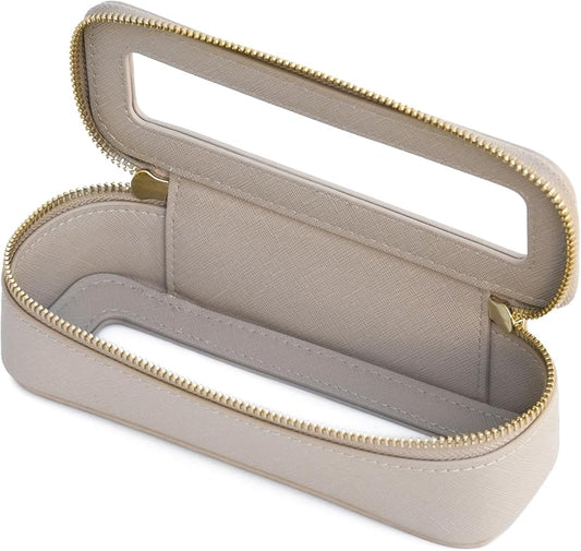 Popvibe Clear Makeup Bag Travel Cosmetic Case Transparent Toiletry Bag with Zipper, Portable Make Up Organizer Traveling Compact Car Bag for Essentials