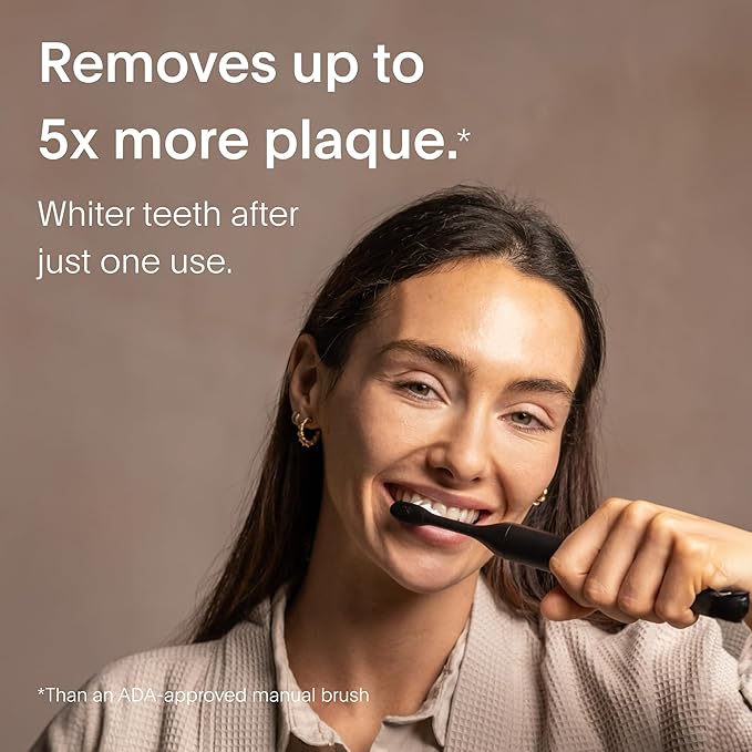 SURI 1.0 Sonic Electric Toothbrush with UV Cleaning Travel Case |1 Month+ Battery | Designed in California | Electric Toothbrush for Adults | Travel Toothbrushes | Tooth Brush | Black