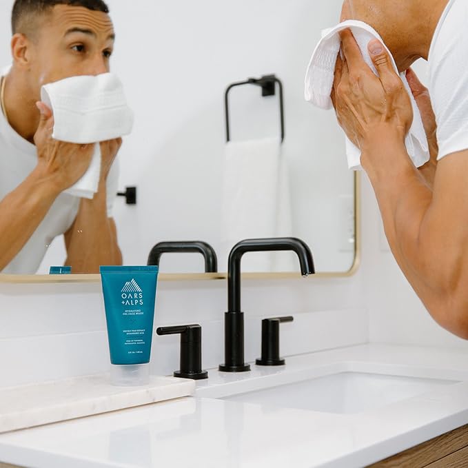 Oars + Alps Hydrating Gel Face Wash, Daily Gentle Face Cleanser with Prickly Pear Extract & Hyaluronic Acid, Hydrating & Moisturizing, Sulfate- Free, Paraben-Free, 5oz