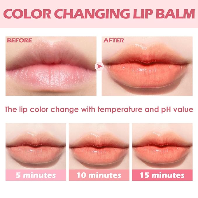 FOCALLURE Moisturizing Lipstick,Color Changing Tinted Lip Balm,Hydrating PH Lip Balm with Creamy Texture,Long Lasting High Pigmented Lip Stain,Citrine