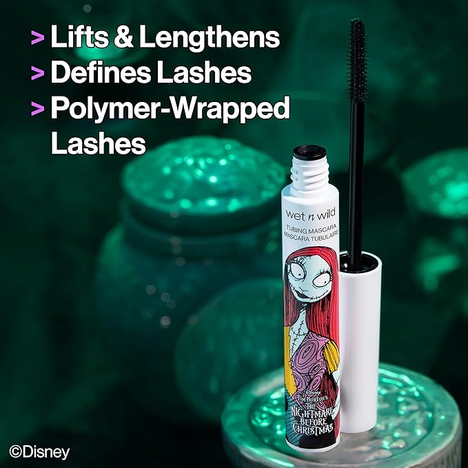 wet n wild Disney Nightmare Before Christmas Limited Edition PR Box - Coffin-Shaped Collector's Set with Eye, Face & Body Makeup, Color-Changing Lip Oils, Tubing Mascara & More - Cruelty-Free