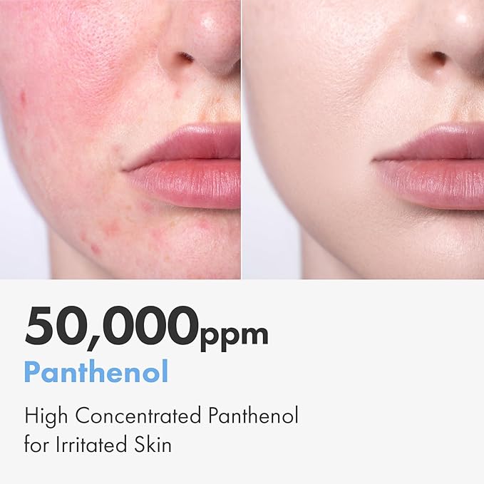 Cica Panthenol Cream, 50,000ppm Panthenol, Centella Asiatica & Hyaluronic Acid, Barrier Repair Moisturizer for Dry, Sensitive Skin, Korean Skincare, 150g, 5.29 oz.