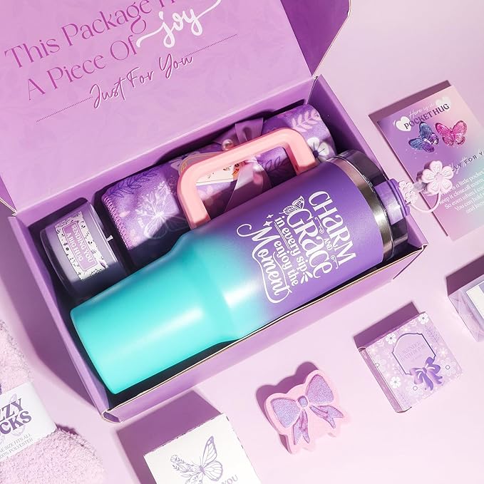 Birthday Gifts for Women, Self Care Gifts, Care Package for Women Thank You Gift Get Well Gift Thinking of You Gift, Relaxing Spa Gift, Sympathy Gift Basket Feel Better Gift for Mom Friend Sister Wife