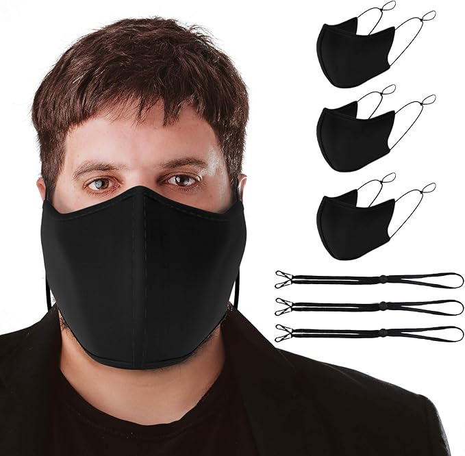 TUFF Face Mask Adult XL Large Size 3 Pack- C Shaped Design Making Breathing Easier