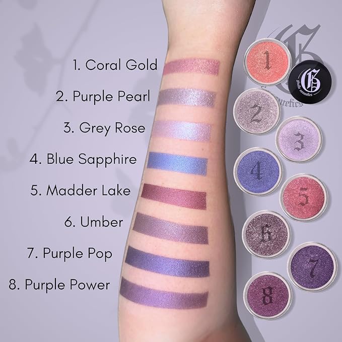 Umber: Eye Makeup Palette with Eye Shadow, Glitter Highlighter Makeup, Organic Eyeshadow, Colorful Eye Shadow Palette Makeup, Loose Powder, Purple & Pink Eyeshadow Options