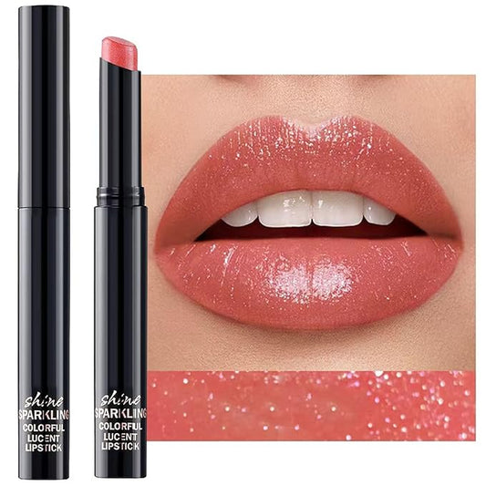 Nude Brown Lipstick For Women Matte Nude Glitter Shimmer Metallic Highly Pigmented Moisturizing Lip stick Hypoallergenic Waterproof Long Lasting Lipsticks Quick Makeup Lightweight Portable 10 #