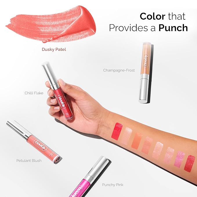 LuxeLip™ Matte Lipstick for Older Women, Hydrating Non-Sticky Lip Gloss for Luminous Shine & Moisturized Lips, Lightweight, Long-Lasting Glossy Finish, Cruelty-Free Lip Makeup (Dusky Petal, 8ml)