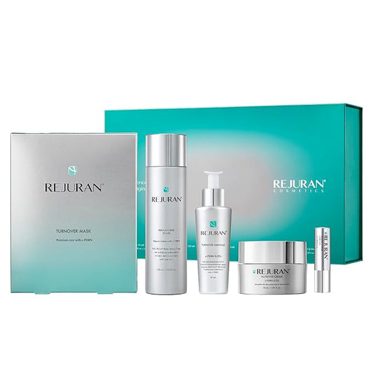 REJURAN® Total Aesthetic Skincare Set, c-PDRN® - Salmon DNA Rejuvenating Daily Skincare Kit for Anti-Aging, Firming & Deep Hydration. Gift Set for Radiant, Youthful Glass Skin. Korean Skincare.