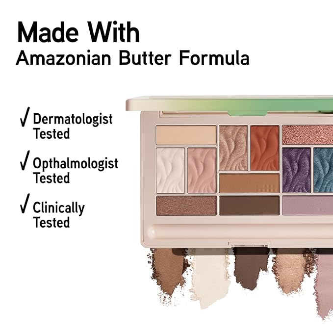 Physicians Formula Murumuru Butter Eyeshadow, 12-Shade Ultra-Creamy Palette with Murumuru & Tucuma Butters, Silky Soft Blendable Formula – Tropical Days