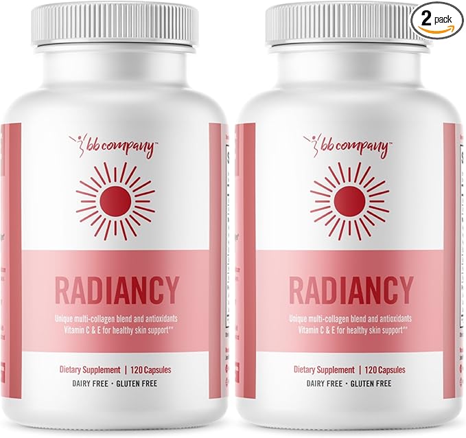 BB Company Radiancy | Vaginal Probiotics for Vaginal Dryness, pH Balance | Fights Itch, Odor | Anti-Aging | Hyaluronic Acid, Probiotics, Vitamin C, Multi Collagen | 2 Pack
