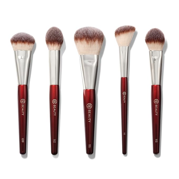 BK BEAUTY - CORE LINE EXTENSION FACE SET (5PC) - Professional Makeup Brush Set for Liquid, Cream & Powder | Premium Makeup Brushes for Flawless Application