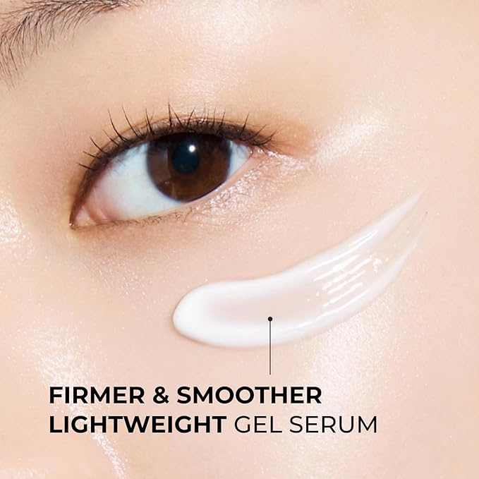 Atclinic DOMINAS Caffeine Eye Serum with Arginine-E & Vitamin E – Korean Eye Gel for Puffiness, Dark Circles, Fine Lines | Cooling Guasha Metal Tip (0.67 fl oz)