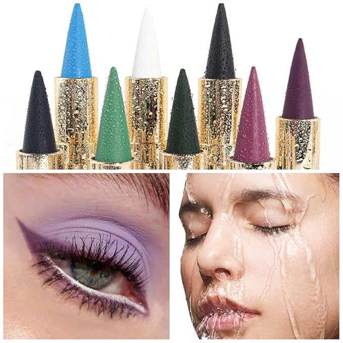 evpct 1Pcs Dark Purple Gel Eyeliner Pencil Eye Black Face Paint Stick Makeup Set Waterproof Matte Cream Crayon Eyeliner Pencil Set Cat Eye Liners Eyeshadow Guide delineador de ojos contra el agua