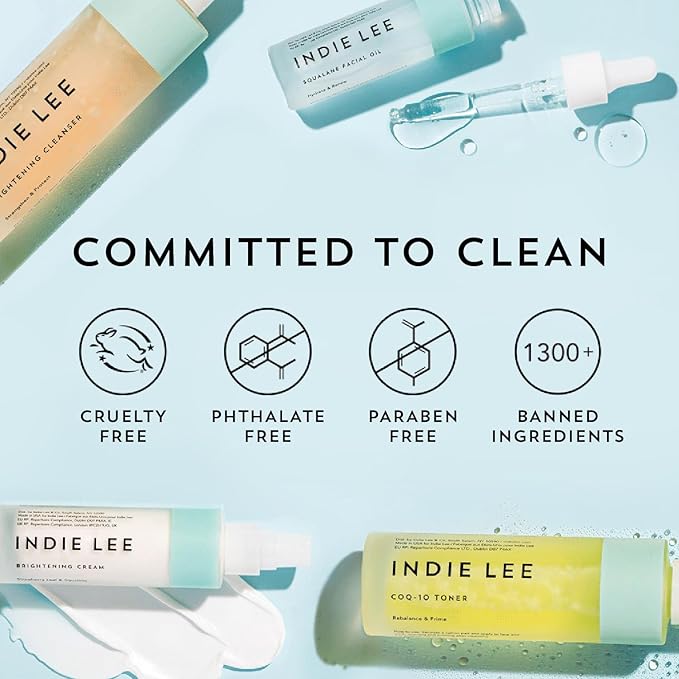 Indie Lee Purifying Face Wash - Travel Size Hydrating Facial Cleanser + Makeup Remover - With Orange, Lavender, Burdock + Jasmine - Foam Face Wash for All Skin Types - TSA Approved Travel Skincare (30ml)