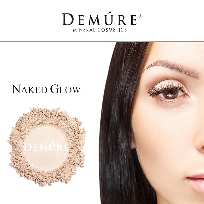 Demure Mineral Make Up (Naked Glow) Eye Shadow, Shimmer Eyeshadow, Loose Powder, Glitter Eyeshadow, Eye Makeup, Professional Makeup