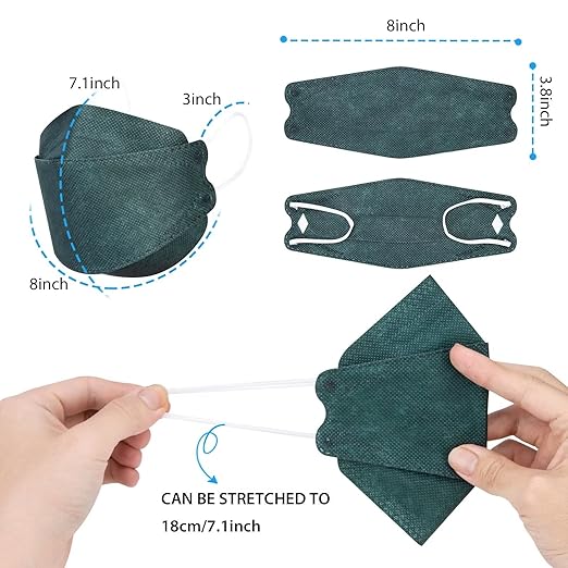 KN95 Face Masks, Disposable Face Mask 50 Pcs for Adults