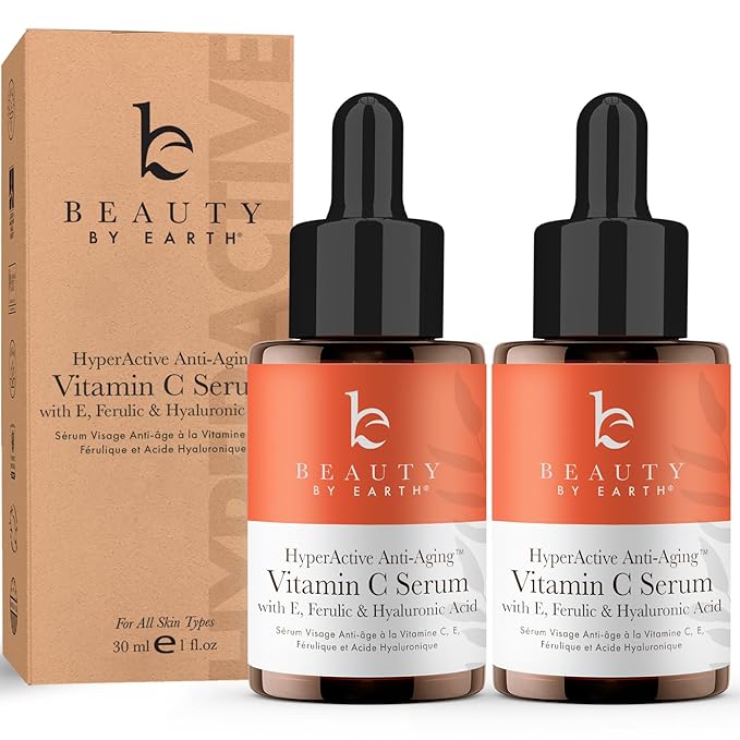 Vitamin C Face Serum - USA Made with Natural & Organic Ingredients, Skin Brightening Vitamin C Serum for Face for Women, Discoloration Correcting & Anti Aging Facial Formula with Antioxidants