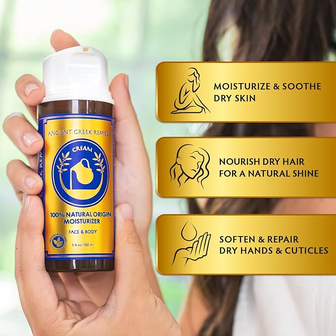 Organic Anti Aging Face and Body Butter Cream for Dry Skin, Hair, Hands, Cuticle, Nails. Made of Almond, Olive, Jojoba, Rosehip, Vitamin E, Lavender oil. Day and Night Moisturizer for Women, Men