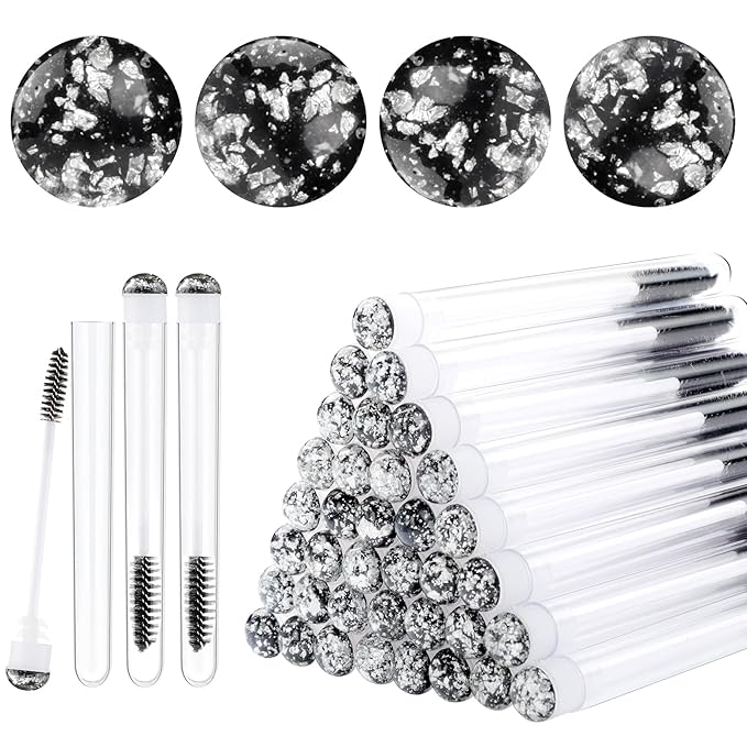 20pcs Eyelash brush Lash Wand Makeup tool Eyelash Extension supplies Cleaning brush Diamond Mascara foil black