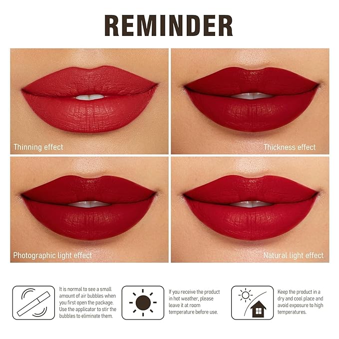 MAKI YIKA Orange Lipstick for Women Color Stay Long Lasting Lipsticks Coral Matte Liquid Lipstick Transferproof Cruelty-Free Lip Color |Coral Nude