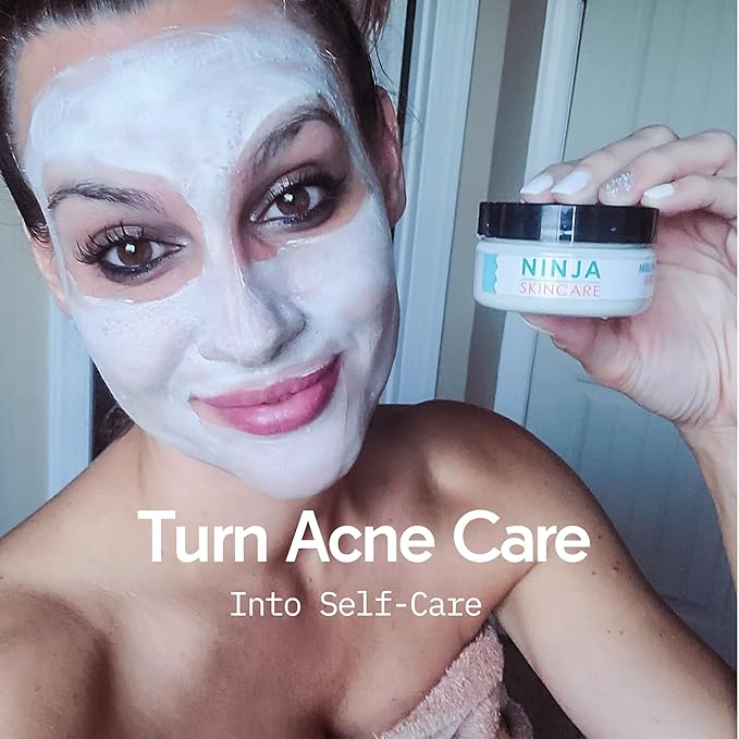 Sulfur Mask Acne Treatment for Clearing Acne – Non-Irritating & Paraben Free, Absorbing Excess Oil & Unclogging Pores - 2 OZ