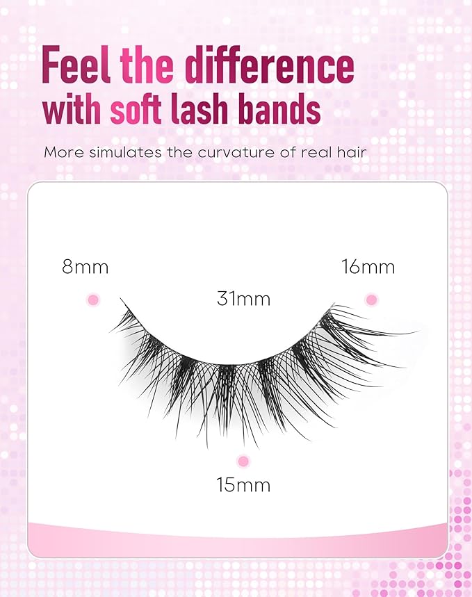 Frihappy Manga Lashes Japanese Anime Lashes Spiky Wispy False Eyelashes Strip Doll Lashes HPM-3