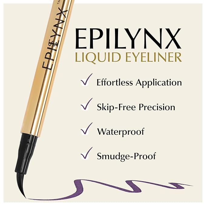 Waterproof Eyeliner - Smudge-Proof Liquid Eyeliner Pen with Precision Tip for Smooth, Long-Lasting Application - Vegan, Hypoallergenic & Gluten-Free Eye Liner - 2mL Purple