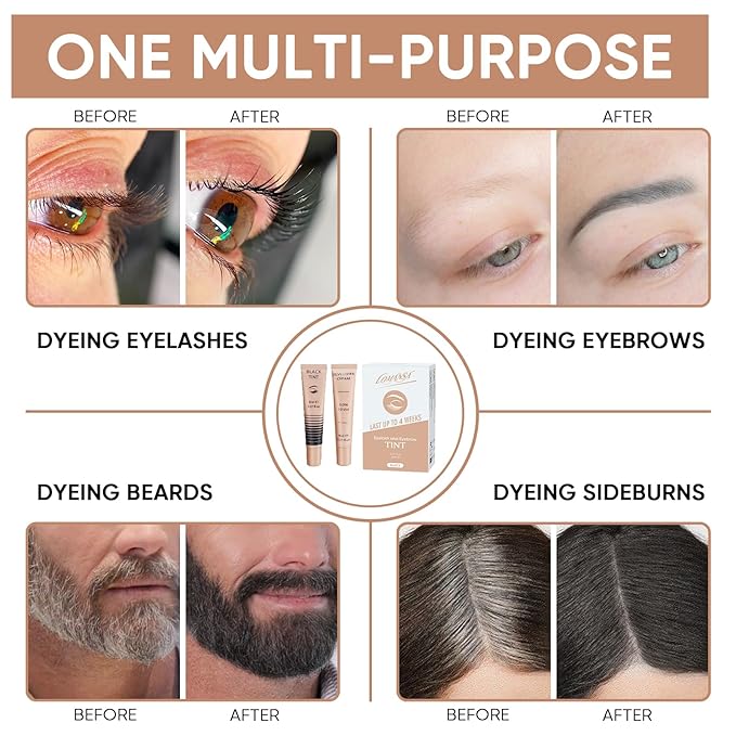 Lash Color Kit - Instant Eyelash Color Black Brow Color with Natural Effects, Safe & Easy to Use 8ml