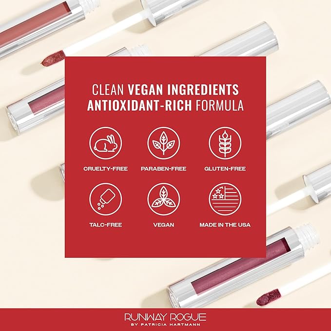 Runway Rogue Velvet Glam Liquid Lipstick, Almost-Matte Burgundy Blackberry Lipstick, ‘Call My Agent’