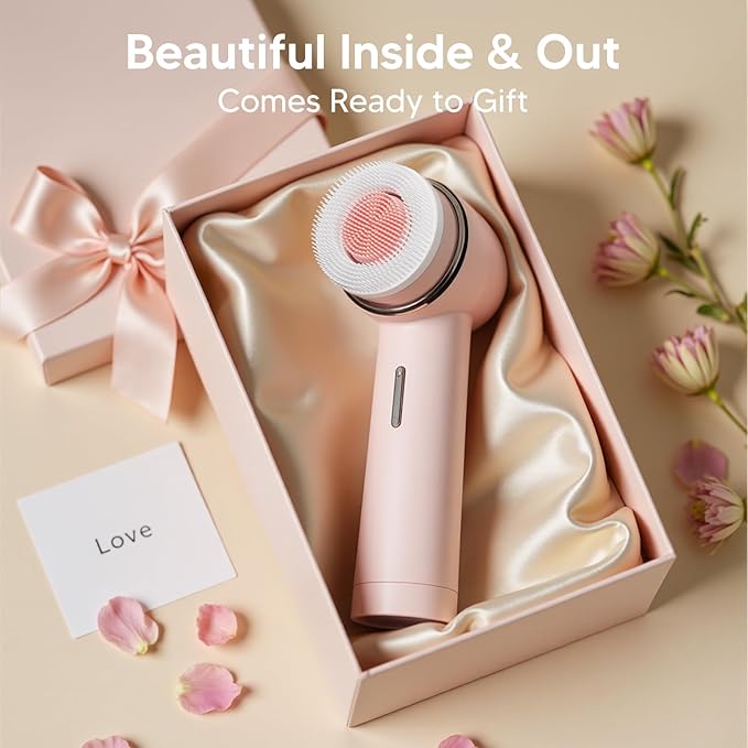 Double Directional Rotating Teenage Cleansing Brush, deep Pore Cleaning Rechargeable Waterproof Cleansing Brush, Trendy Stuff Christmas Gifts/Stocking Stuffer