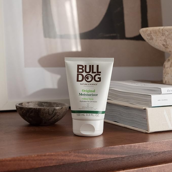 BULLDOG Mens Skincare and Grooming Face Moisturizer Original, 3.3 Fluid Ounce