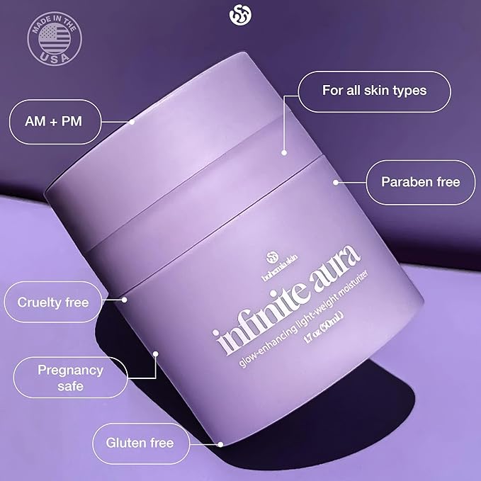 Glow Serum & Infinite Aura Moisturizer Bundle - THD Vitamin C Face Serum + Ceramide & Hyaluronic Barrier Repair Cream with Copper Peptide, 1 fl oz + 1.7 fl oz