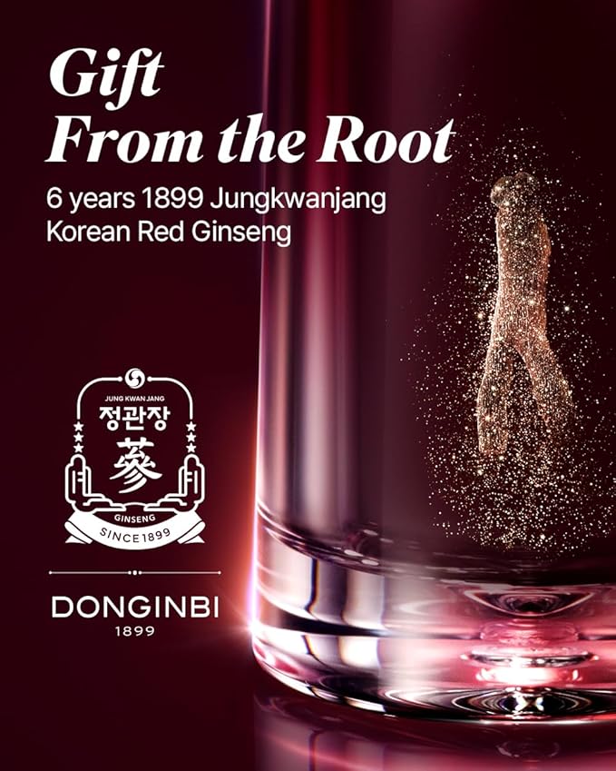 Donginbi Red Ginseng Daily Defense Essence - Firming & Skin Barrier Repair Serum for Dry Skin, Korean Red Ginseng Essence, Korean Skin Care Gifts for Women, 1.01 floz / 30ml