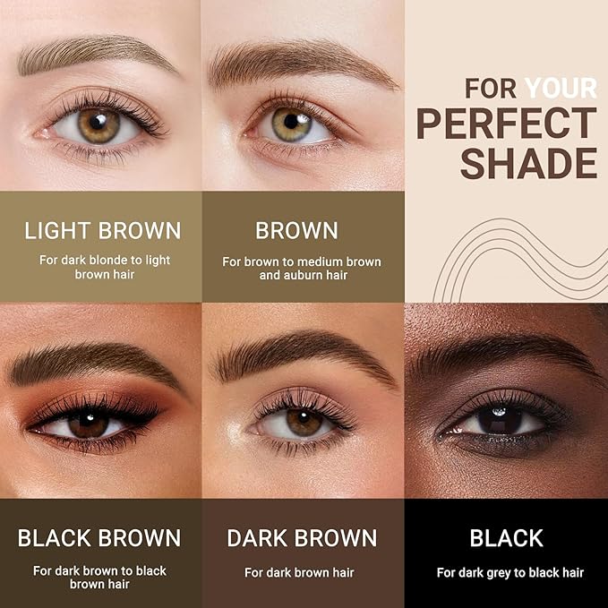 iMethod eyebrow pen - Microblading eyebrow pen, eyebrow pencil with a Micro 4-Fork Tip for Natural Hair-Like Brows, Long-Lasting Eye Brow Pencils for Women, Waterproof, Black Brown