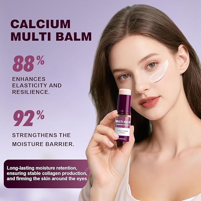 Cemenrete Calcium Multi-Effect Volume Cream Wrinkle Core Stick South Korean Collagen Moisturizing Stick for Anti-Aging Moisturizing and Firming Eyes Neck and Face（2pcs）