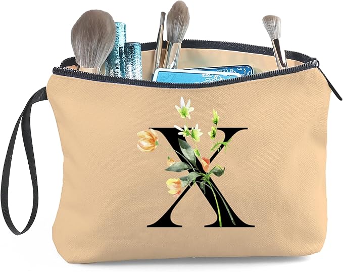 Happy Birthday Friendship Bridesmaid Team Gifts for Employees Women Mom Aunt Daughter Teenage Girl Personalized Make up Cosmetic Bag Travel with Mirror Mothers Day Christmas Graduation X