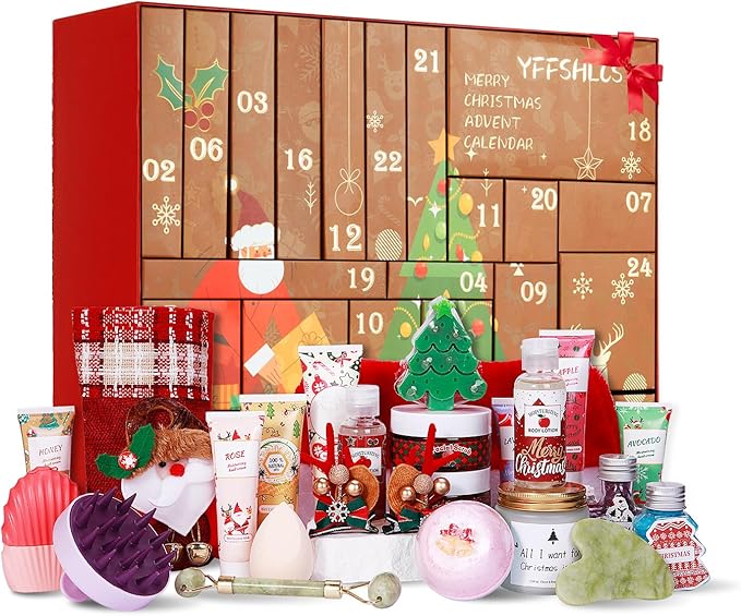 Advent Calendar 2025, 24 Days of Beauty Advent Calendar, Bath Gifts Sets for Women, Countdown Calendar for Christmas Holiday