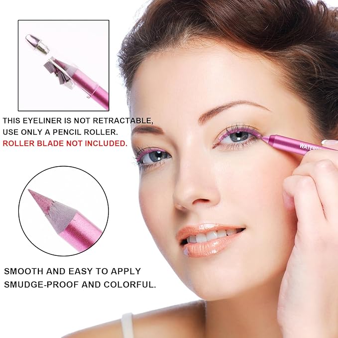 7 Colorful Eyeliner Pen Set, Eye Shadow Pencil, Pearl Eyeliner Kit Metallic Glitter Colored Eye liner for Women Eye&Lip Liner Professional Waterproof Eye Makeup (7PCS C)