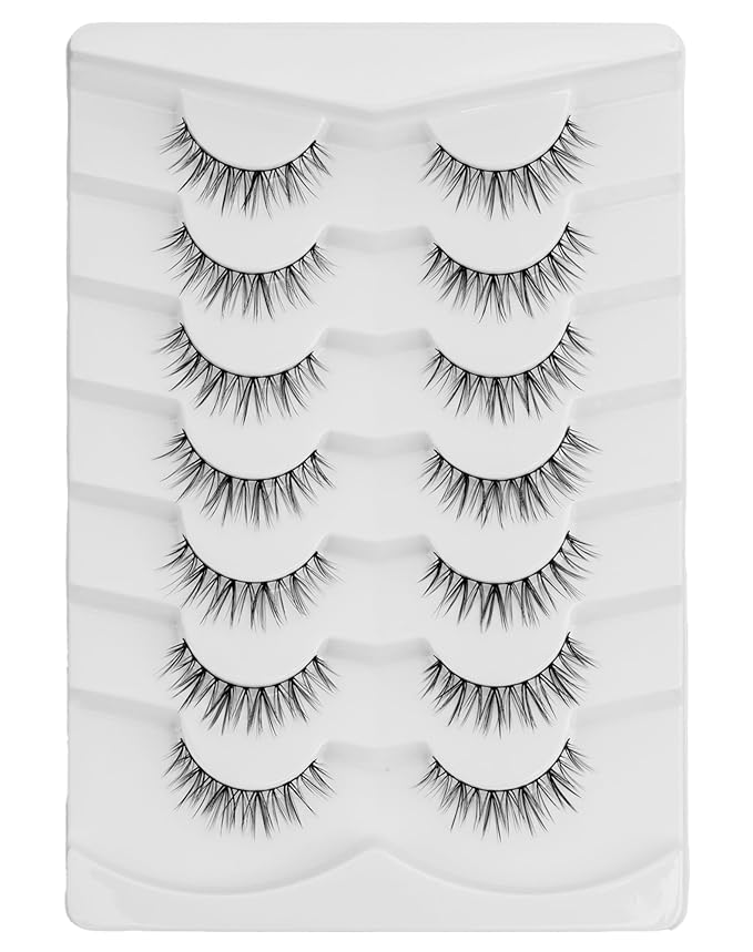 Onlyall Wispy Lashes Natural Flared False Eyelashes Fake Lashes DK70