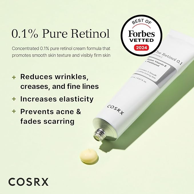 COSRX Skin Cycling Routine - Snail Mucin 92% Cream + Retinol 0.1 Cream, Recovery Set for Face and Neck, Fine Lines Spot Treatment, Repair Moisturizer for Face