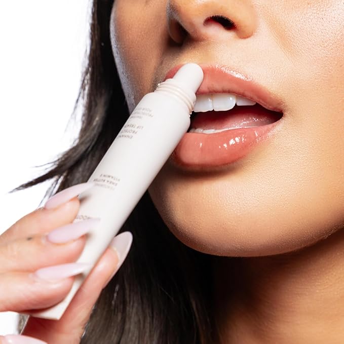 ESW Beauty Vanilla Almond Butter Lip Treatment - Light Caramel Brown Tint with Shea Butter, Vitamin E, Vanilla & Almond for Enhanced Protection & Skin Barrier Support