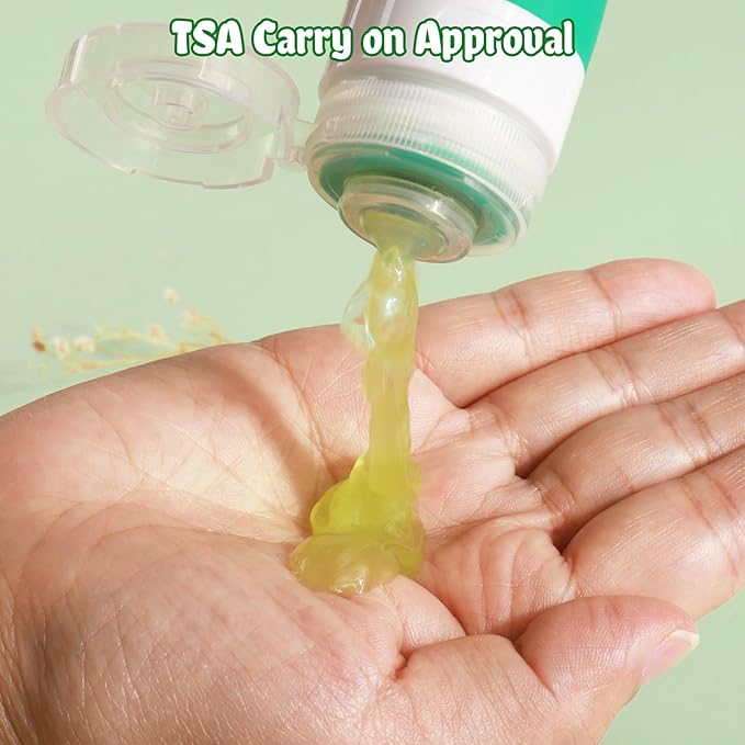 GLAMFIELDS Travel Bottles for Toiletries, 3oz Size TSA Approved Leak Proof Silicone Containers for Shampoo, Conditioner,Easy to Squeeze and Portable, Essentials for Traveling (4 Pack) Green