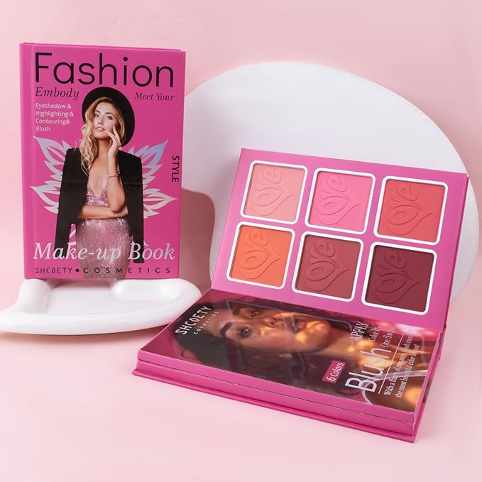 4-Layer Multi - Functional Beauty Book Kit- Style Makeup Palette Ingeniously Combines Eyeshadows, Blushes, Highlighters, Contour Powders In One,Best Choice for A Gift for Women (SH2512B)