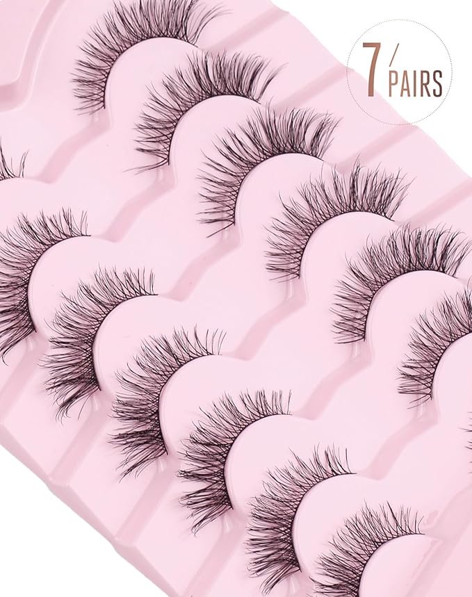 Onlyall Wispy Lashes Natural Flared False Eyelashes Fake Lashes T27