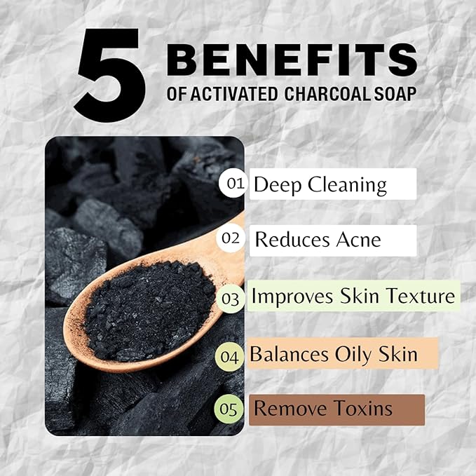 One With Nature Dead Sea Soap 7oz Variety 3Pk-Dead Sea Mud, Activated Charcoal, and Dead Sea Salt-Detoxifying and Exfoliating Soap Bars with Dead Sea Salt for Face & Body, for Men & Women